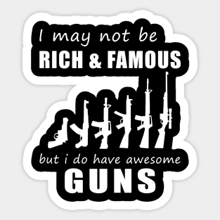 Gun Enthusiast's Humorous Delight T-Shirt Sticker